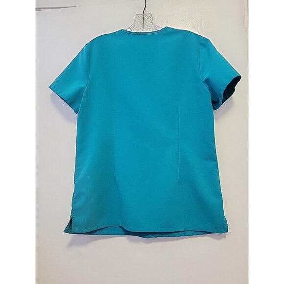 Figs Scrubs Technical Collection Shirt Top Small Teal Medical Pockets Hospital - Picture 5 of 5